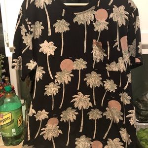 Extra Long Short Sleave Palm Trees